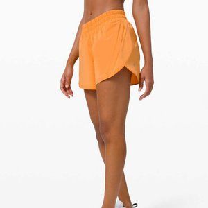 Lululemon Track That Mid-Rise Lined Short 5" - Sz 4 - Monarch Orange